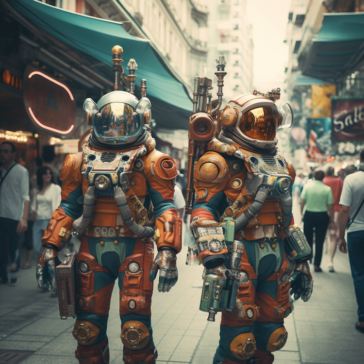 Astronauts in Brazilian Costumes