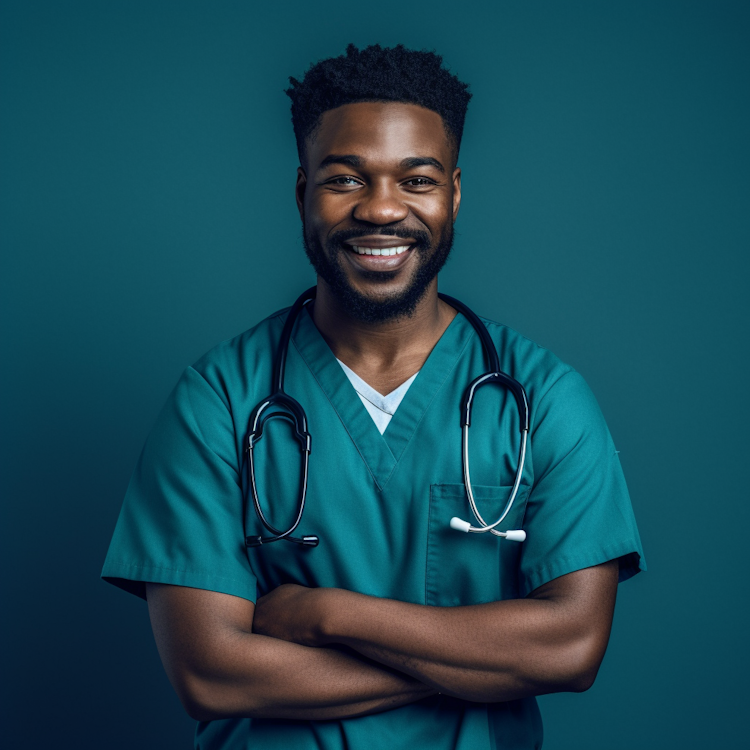 Stock photograph of a healthcare professional
