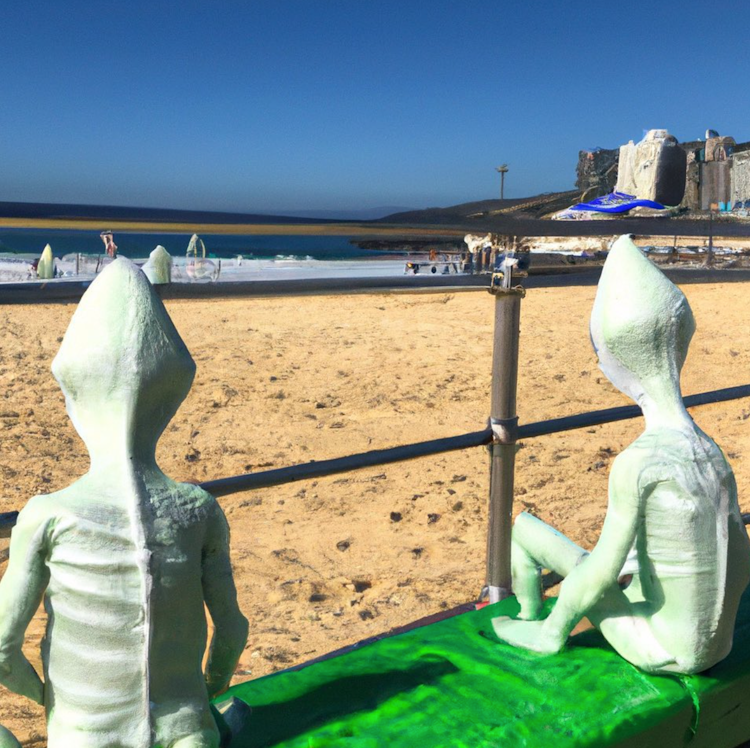 Alienígenas na praia de Bondi