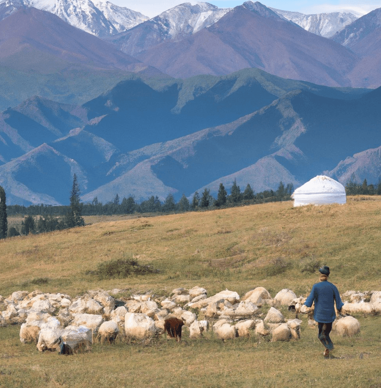 Asian countryside view