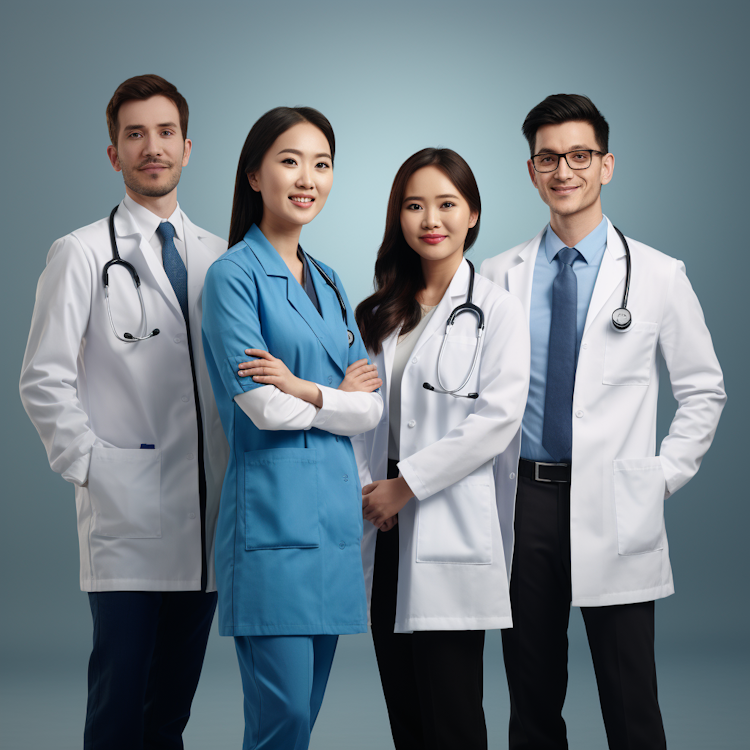 Stock photograph of a healthcare team